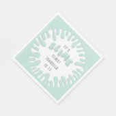 ブライトターコイズブルーのスライムパーティー スタンダードランチョンナプキン (角)