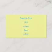 ブライトターコイズ名刺 名刺 (裏面)