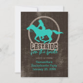 ブライトターコイズ最後の花嫁の招待 招待状 (正面)