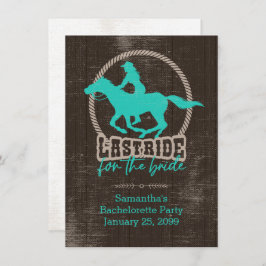 ブライトターコイズ最後の花嫁の招待 招待状