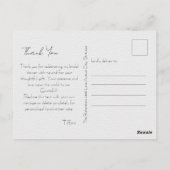 ブライトチューリップと緑のブライダルシャワーありがとう ポストカード (裏面)