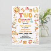 ブライトツークール誕生日プールパーティの招待状 招待状 (スタンド正面)