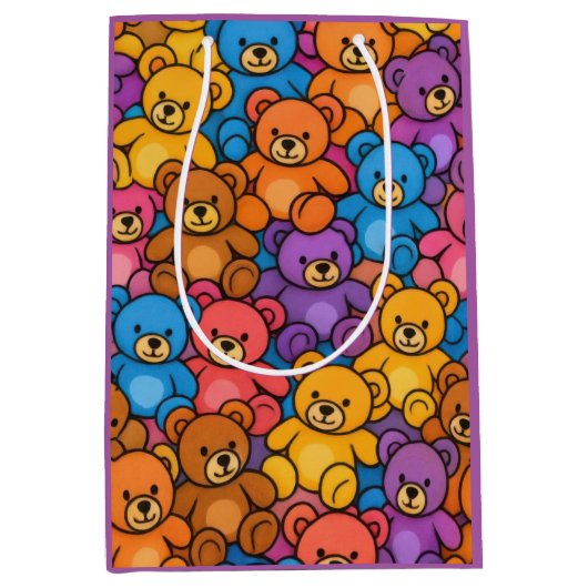 ブライトテディベアーズ抱き枕 ミディアムペーパーバッグ (正面)