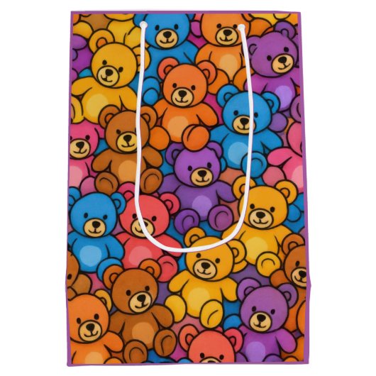 ブライトテディベアーズ抱き枕 ミディアムペーパーバッグ (裏面)