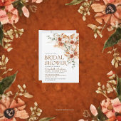ブライトテラはっきりしたコッタボホオータムブライダルシャワー 招待状