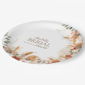 ブライトテラコッタ&テキーラブライダル紙プレート ペーパープレート (アングル)