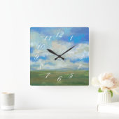 ブライトデイI スクエア壁時計 (ホーム)