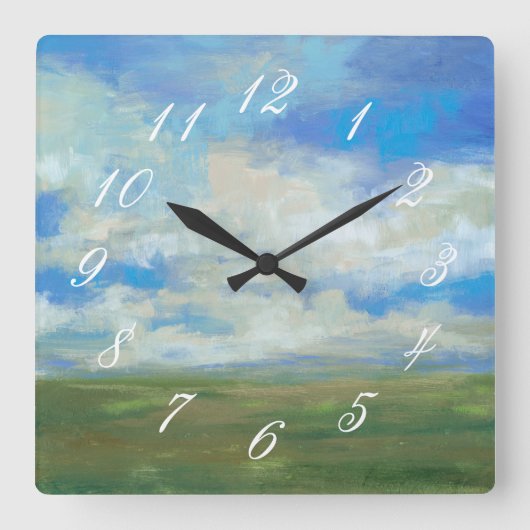 ブライトデイI スクエア壁時計 (正面)