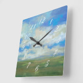 ブライトデイI スクエア壁時計 (傾斜)