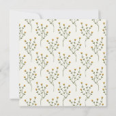 ブライトトゥビーフローラつる植物リースブライダルシャワー 招待状 (裏面)