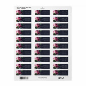 ブライトネイビー赤面ブルゴーニュフローラバンチアドレス ラベル (フルシート)