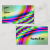 ブライトネオンカラーズアブトラクトデザイン 名刺 (正面/裏面)
