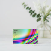 ブライトネオンカラーズアブトラクトデザイン 名刺 (スタンド正面)