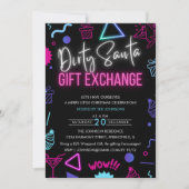 ブライトネオンダーティサンタギフト交換パーティー 招待状 (正面)