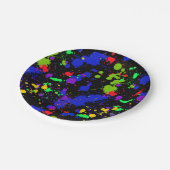 ブライトネオン絵を描、(ばちゃばちゃ)跳ねるカスタム、 ペーパープレート (アングル)