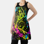 ブライトネオン絵を描(ばちゃばちゃ)跳ねる エプロン (インサイチュ)