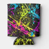 ブライトネオン絵を描（ばちゃばちゃ）跳ねる 缶クーラー (正面)