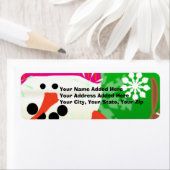 ブライトハッピー雪だるま差出人住所ラベル ラベル (インサイチュ)