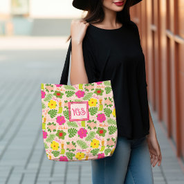 ブライトハワイアンフラモノグラム トートバッグ