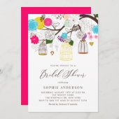 ブライトバカラフルードケージブライダルシャワー招待 招待状 (正面/裏面)