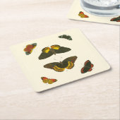 ブライトバタフライバイピエータークラマー スクエアペーパーコースター (アングル)