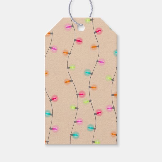 ブライトパステルクリスマスライトオンクラフト ギフトタグ (正面)