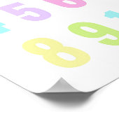 ブライトパステルナンバープレイルーム子供部屋ポスター ポスター (角)