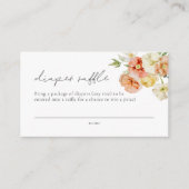 ブライトパステルフローラガールおむつラッフルチケット エンクロージャーカード (正面)