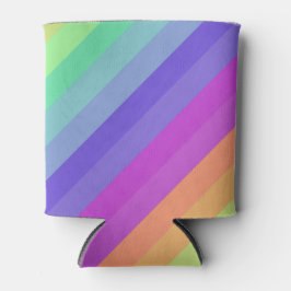 ブライトパステルレインボーストライプクールン 缶クーラー