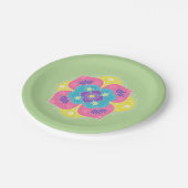 ブライトパステルロータスランゴリ ペーパープレート (アングル)