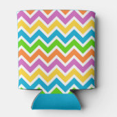 ブライトパーソナライズされたカラーズシェブロンモノグラム 缶クーラー (裏面)