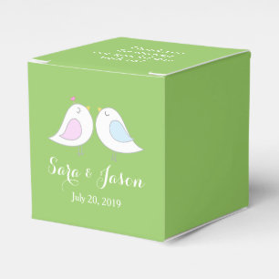 ブライトパーソナライズされたグ結婚・グリーンに感謝 フェイバーボックス