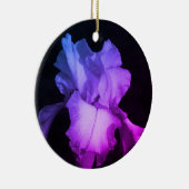 ブライトパープルアイリスフォトセラミックオーナメント ガラスオーナメント (右)