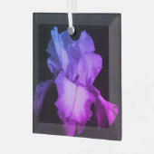 ブライトパープルアイリスフォトセラミックオーナメント ガラスオーナメント (正面左)