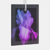 ブライトパープルアイリスフォトセラミックオーナメント ガラスオーナメント (正面右)