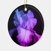 ブライトパープルアイリスフォトセラミックオーナメント ガラスオーナメント (左)