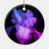 ブライトパープルアイリスフォトセラミックオーナメント ガラスオーナメント (裏面)