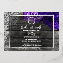 ブライトパープルバラウッド&レ素朴ース結婚