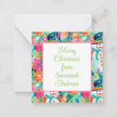 ブライトパームビーチクリスマスオーナメントエンクロージャ ノートカード (正面)