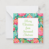 ブライトパームビーチクリスマスオーナメントエンクロージャ ノートカード (正面)