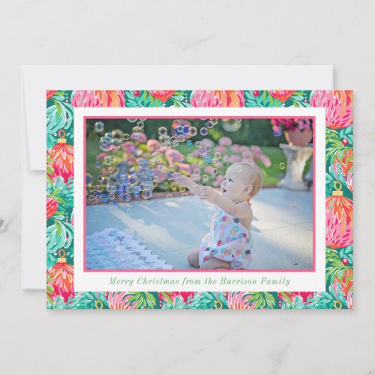 ブライトパームビーチクリスマスオーナメント写真 シーズンカード (正面)