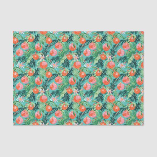 ブライトパームビーチクリスマスオーナメント水彩 薄葉紙 (正面)