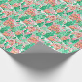 ブライトパームビーチクリスマスジンジャーブレッドハウス ラッピングペーパー (角)