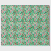 ブライトパームビーチクリスマスツリーとオーナメント ラッピングペーパー (フラット)