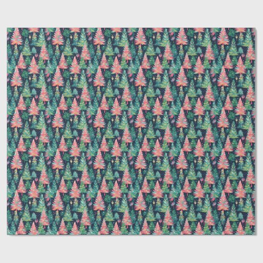 ブライトパームビーチクリスマスツリー ラッピングペーパー (フラット)