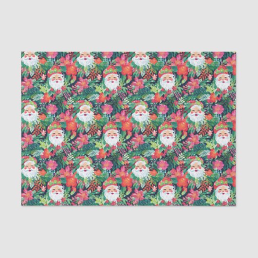 ブライトパームビーチクリスマスフローラサンタ 薄葉紙 (正面)