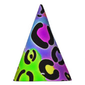 ブライトヒョウプリントジャングルバースデーパーティー パーティーハット (右)