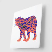 ブライトヒョウ スクエア壁時計 (傾斜)