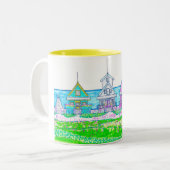 ブライトビーチコテージイエローマグ ツートーンマグカップ (正面左)
