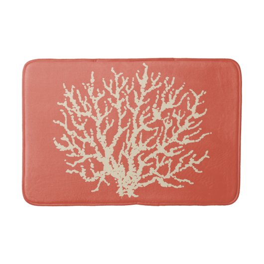 ブライトビーチシーコーラルバスマットラグドバスバスルーム バスマット (正面)